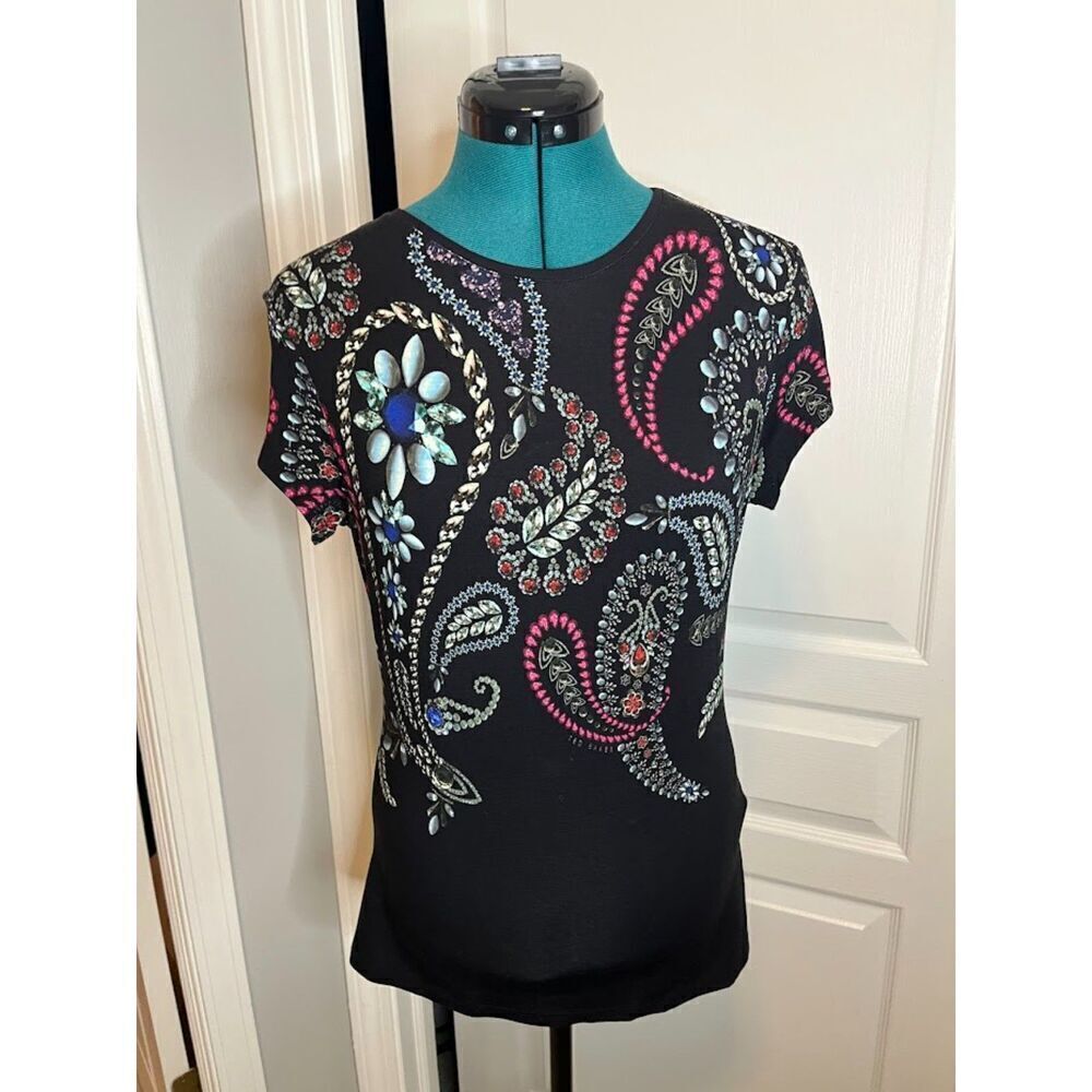 Ted Baker NWT Treasured Trinkets Paisley Floral Slim Fit Short Sleeve Shirt
